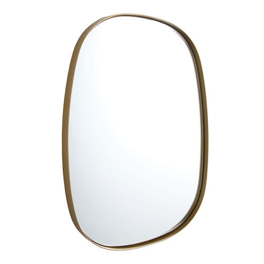 Rounded Rectangular Gold Metal Wall Mirror by World Market | World Market