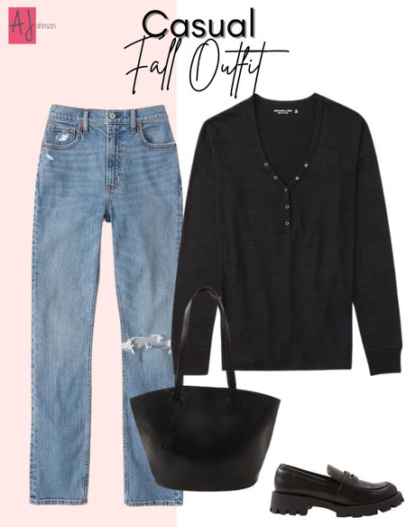 Abercrombie outfit, Abercrombie fall, Abercrombie casual outfit, fall outfit, fall casual outfit, fall fashion, fall look, date outfit, loafer, fall shoes 

#LTKstyletip #LTKSeasonal #LTKunder100