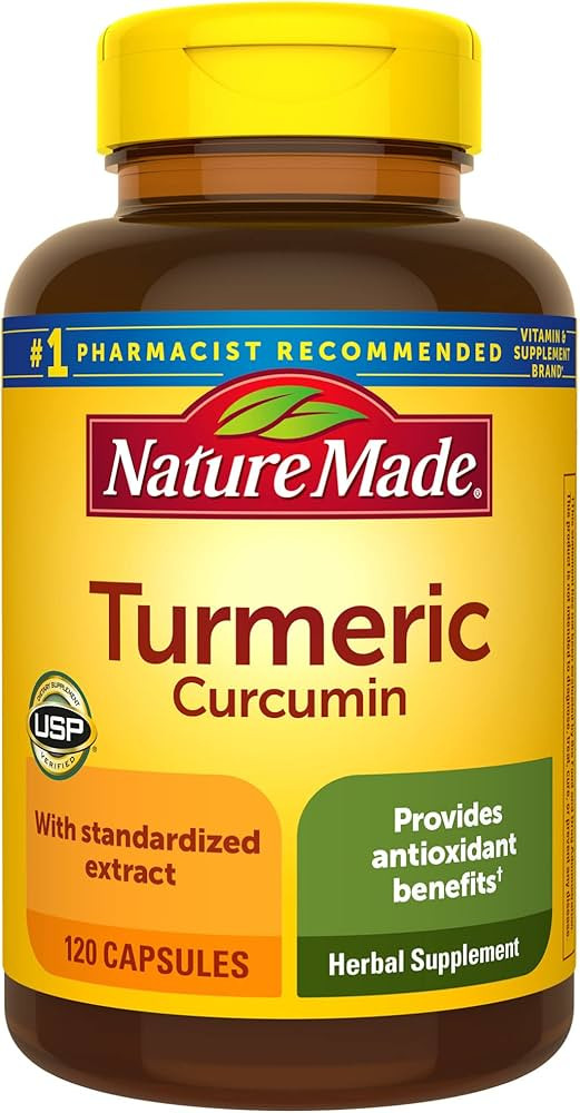 Nature Made Turmeric Curcumin 500 mg, Herbal Supplement for Antioxidant Support, 120 Capsules, 12... | Amazon (US)