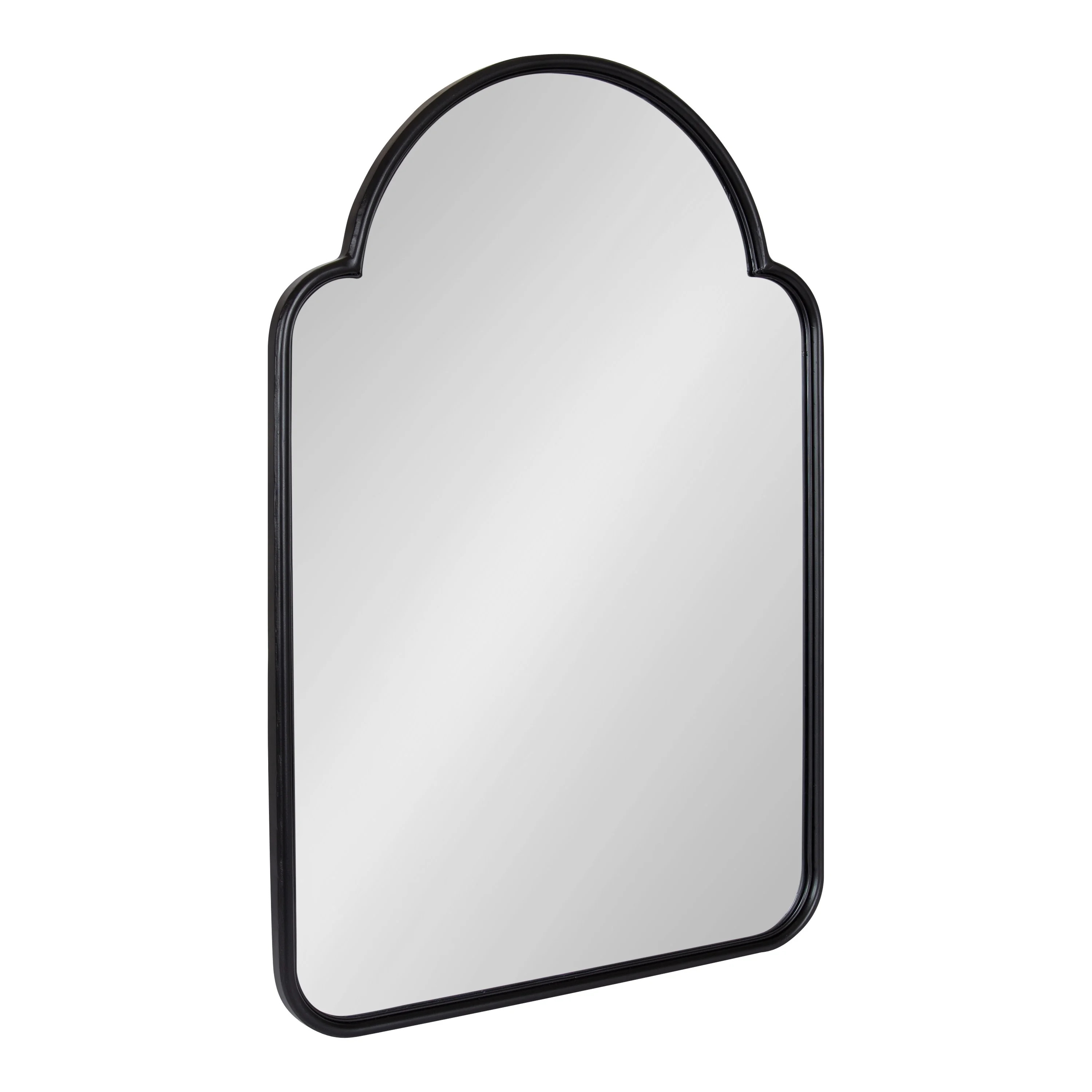 Kate and Laurel Arthell Scalloped Mirror, 24 x 36, Black,   Modern Farmhouse Arched Scallop Wall ... | Walmart (US)