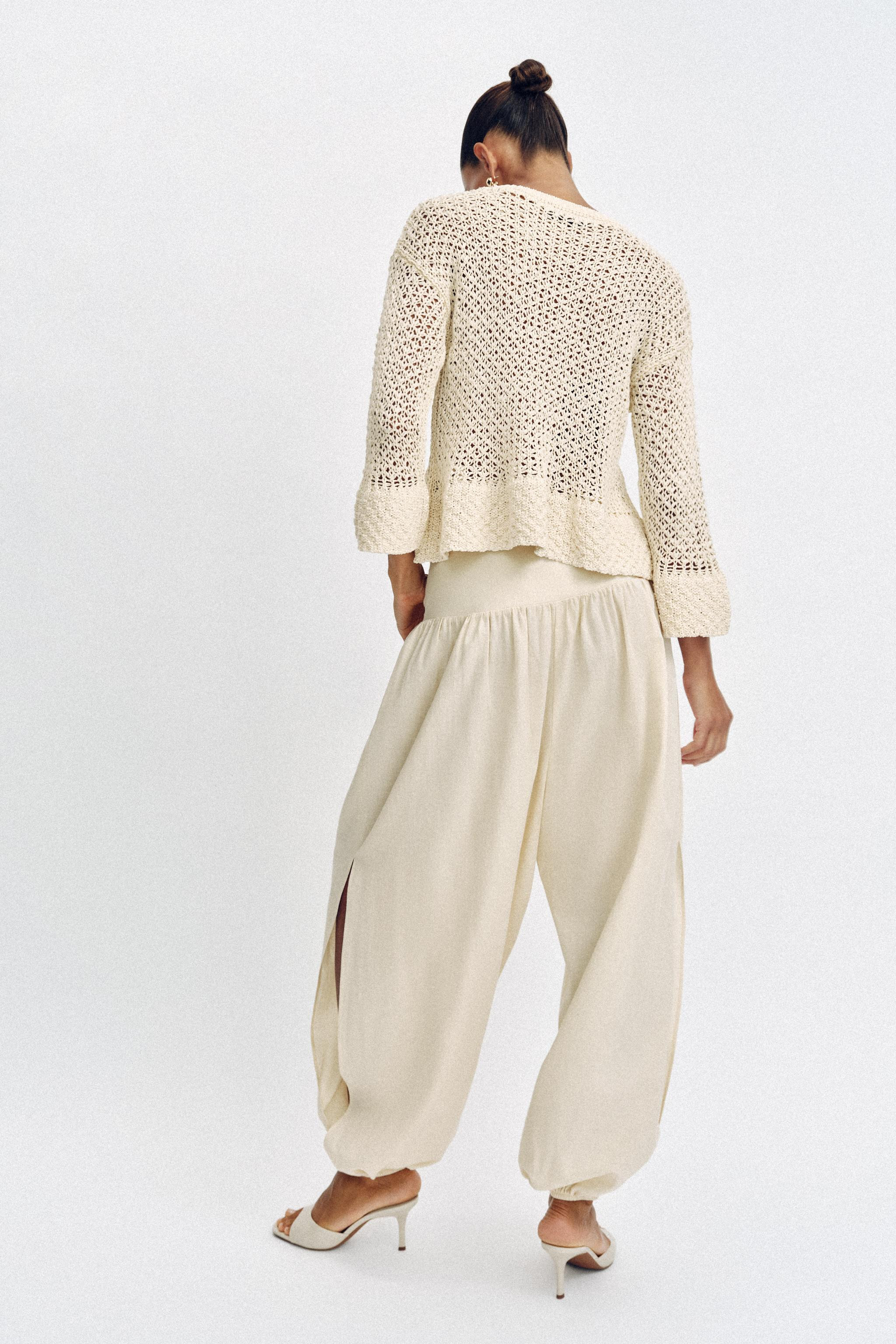 SAROUEL TROUSERS WITH TIE DETAIL | Zara UK