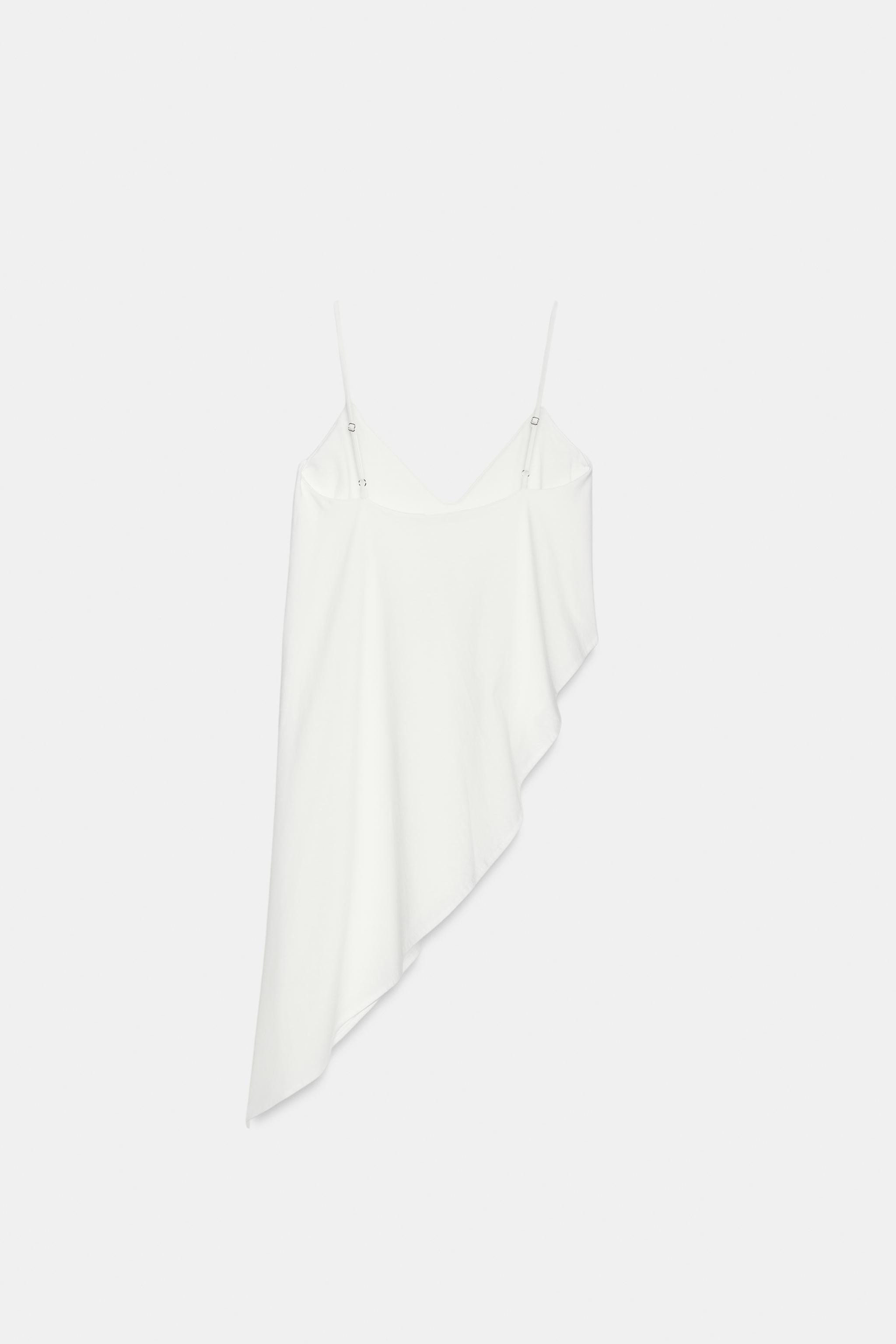 ASYMMETRIC HEAVY COTTON TOP | Zara US