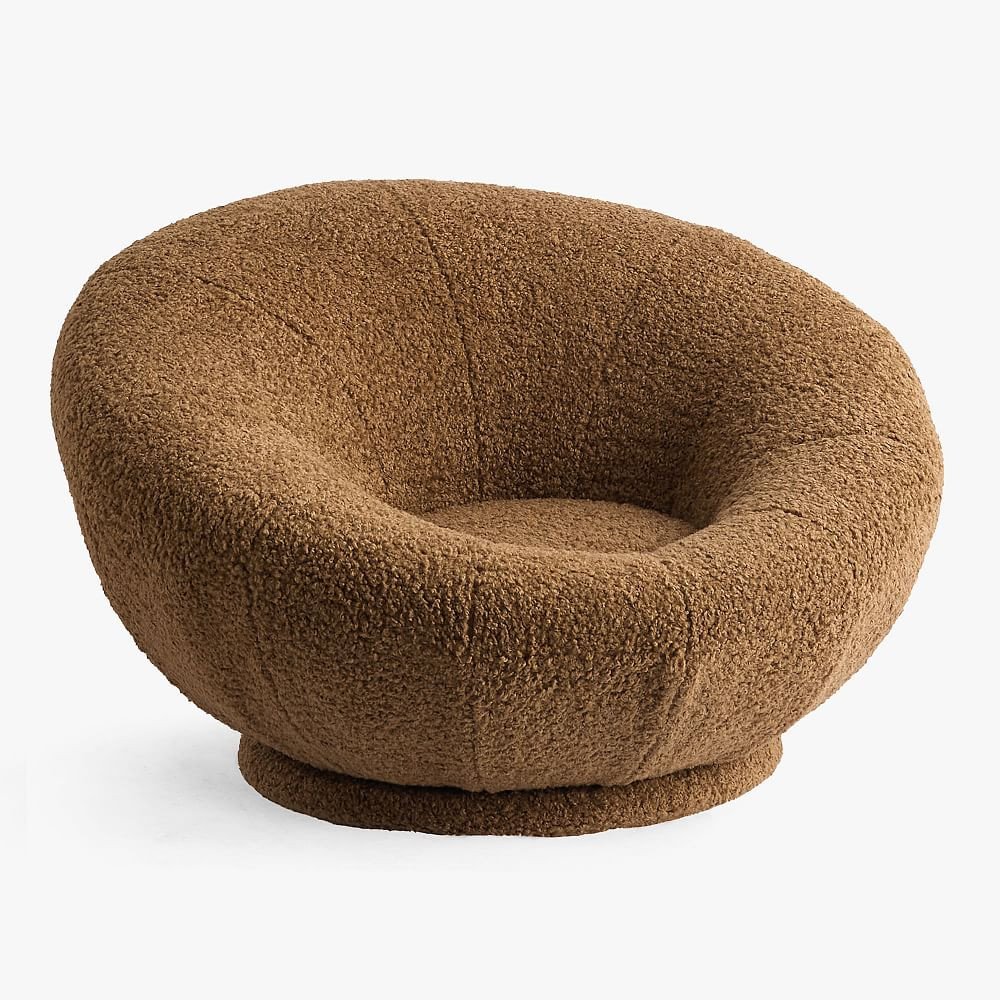 Teddy Bear Faux Fur Groovy Swivel Chair | Pottery Barn Teen