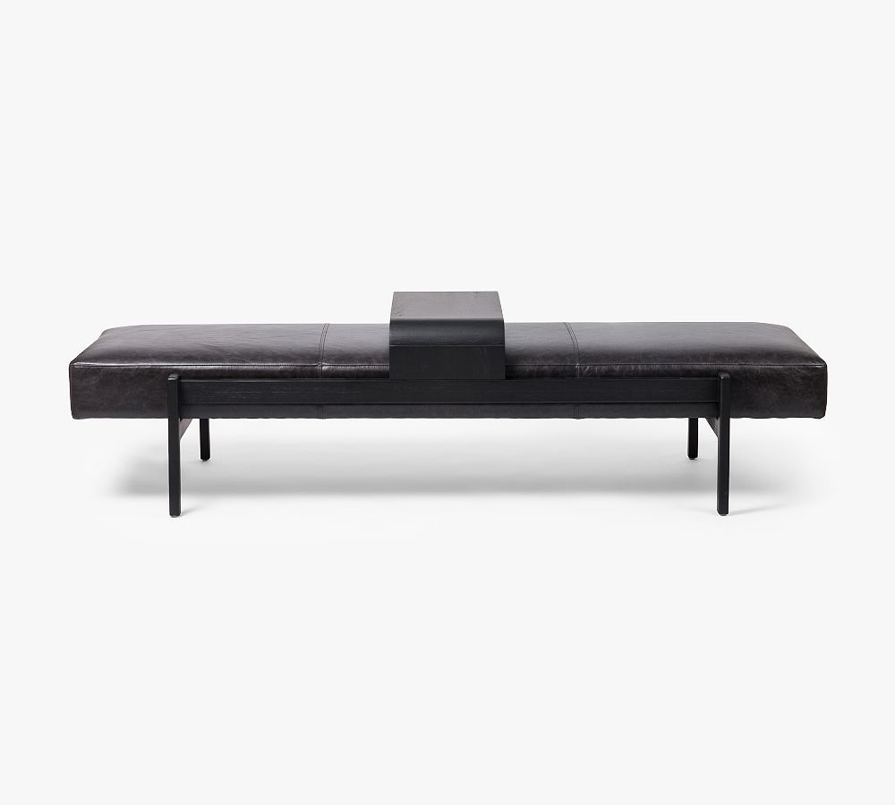 Cora Leather Bench | Pottery Barn (US)