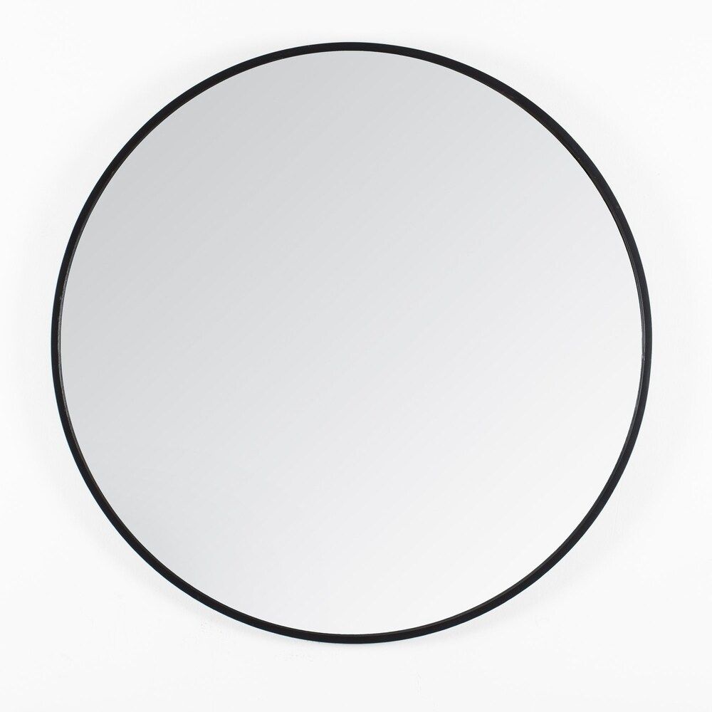Vasto Black Round Mirror 24" (Black) | Bed Bath & Beyond