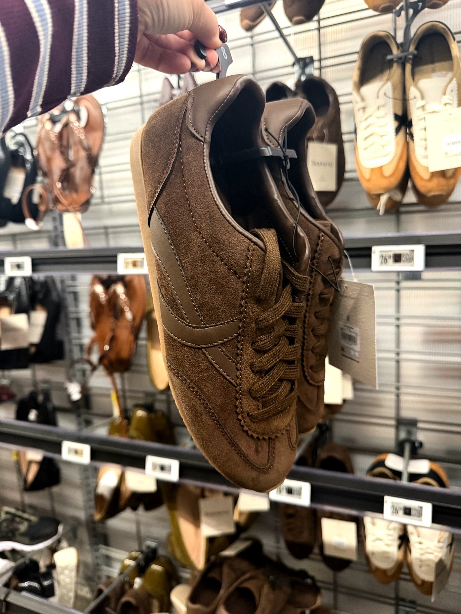 Chocolate brown sneakers!