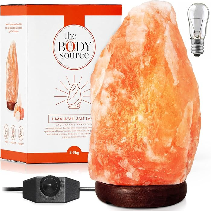 The Body Source Himalayan Salt Lamp with Salt Lamp Light Bulb | Amazon (CA)