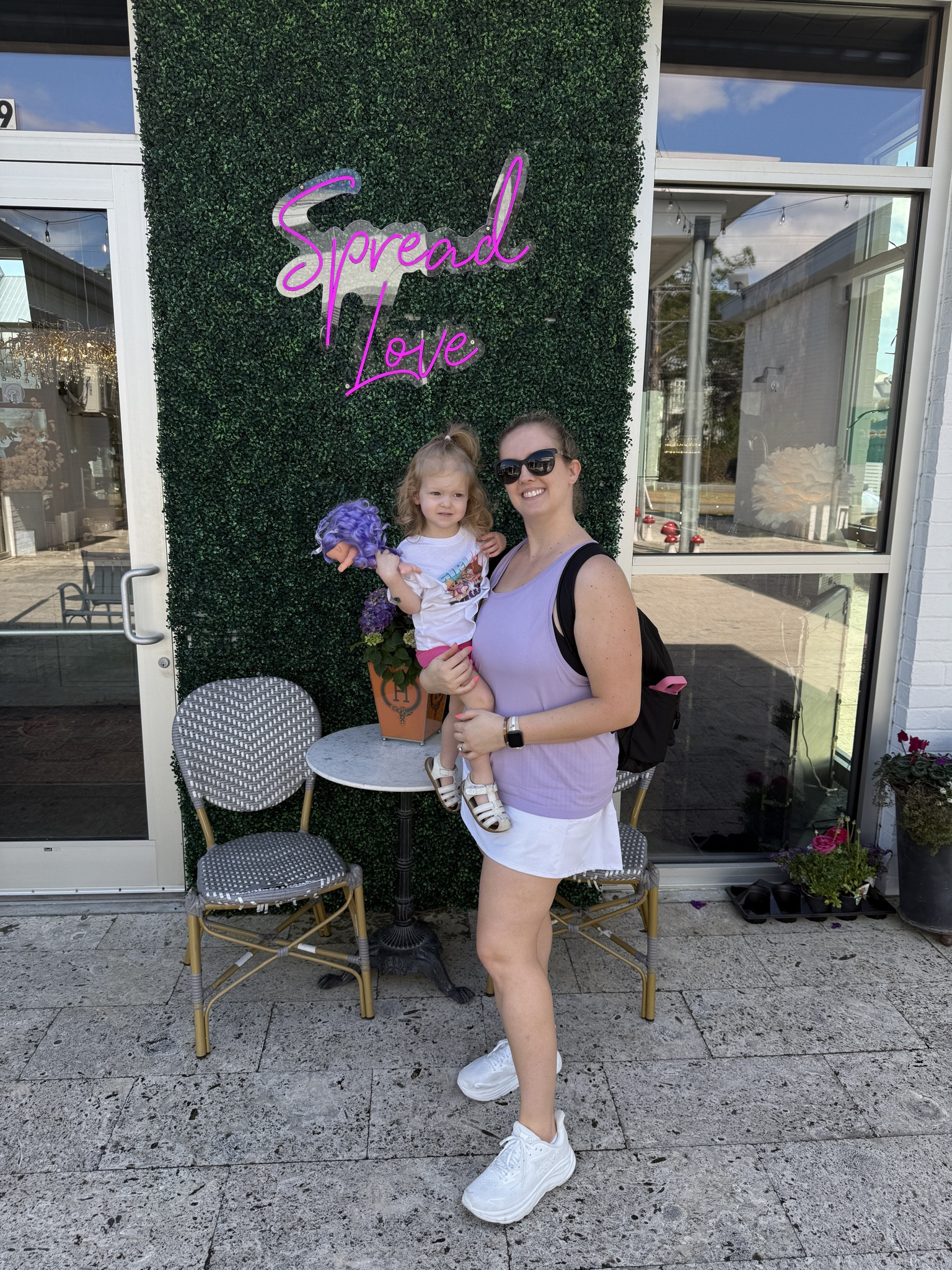 Soft pastel tennis outfit for spring (and summer, and really any time you’re outdoors in the sun). Also just a cute outfit for bopping around. We rode bikes this day, my athletic skirt was a perfect choice for this!

#LTKMidsize #LTKdayinmylife #LTKActive