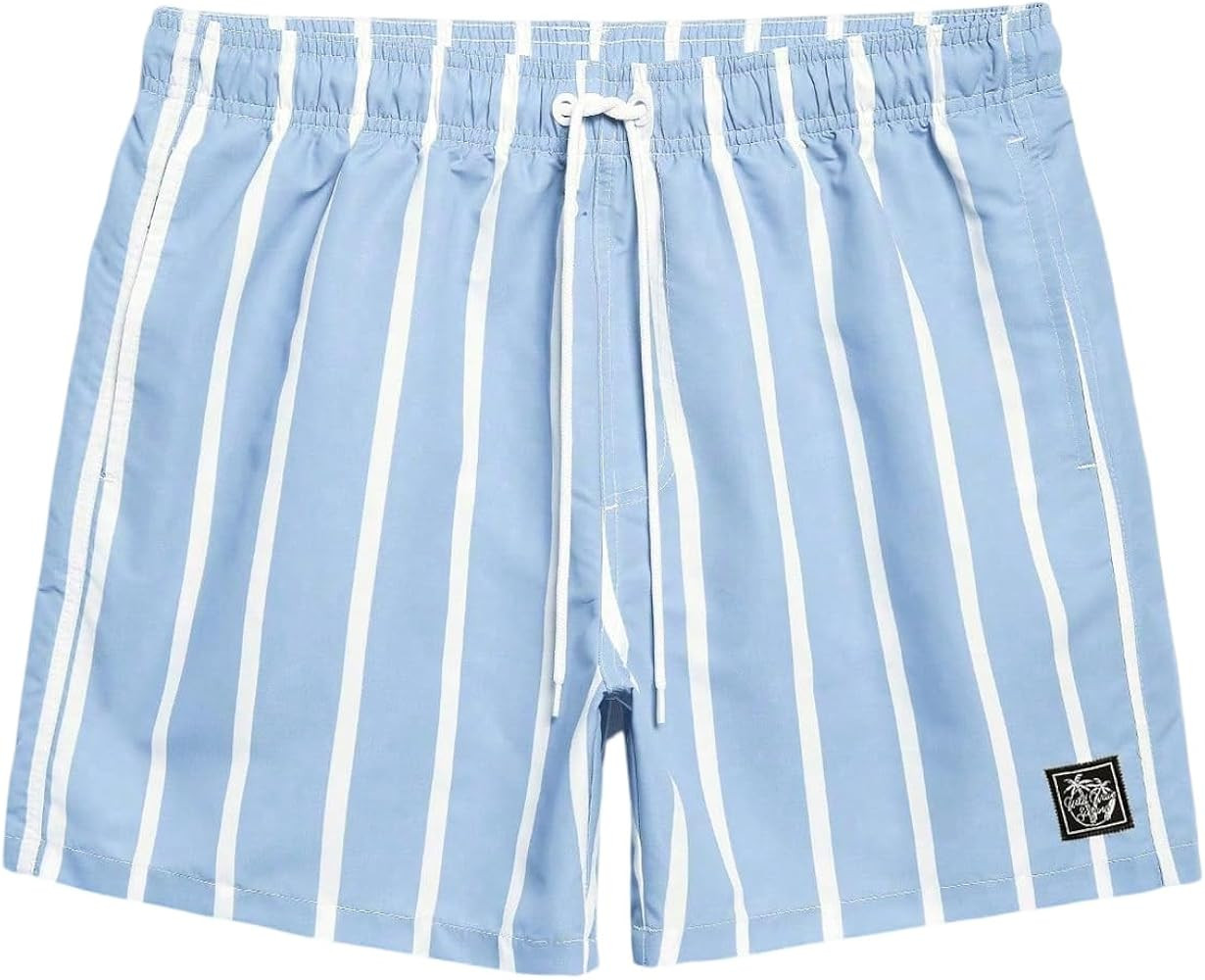 COZYEASE Men's Swim Trunks Quick Dry Elastic Drawstring Print Beach Shorts | Amazon (US)