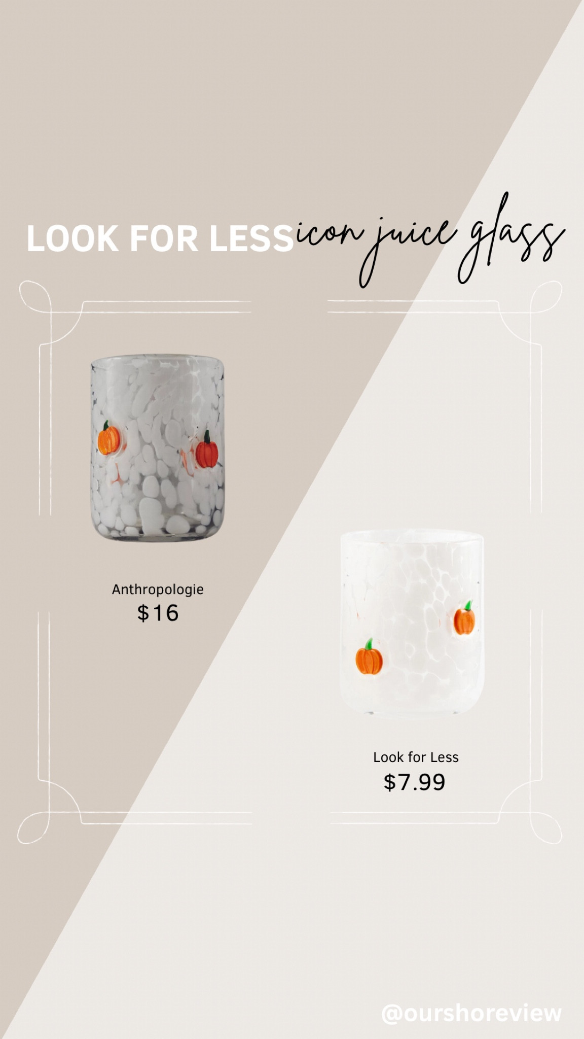 This is such a good look for less for the famous Anthropologie icon juice glasses! For half the price you can get very similar glasses for the fall season. The glasses come in such cute styles for Halloween you can get one of each for the most adorable set. Just order online for pick up in store. These definitely won’t last long! 

#LTKSeasonal #LTKKids #LTKHome