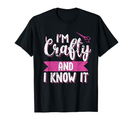 Funny Crafters Quote I'm Crafty and I Know It Crafting Gift T-Shirt | Amazon (US)