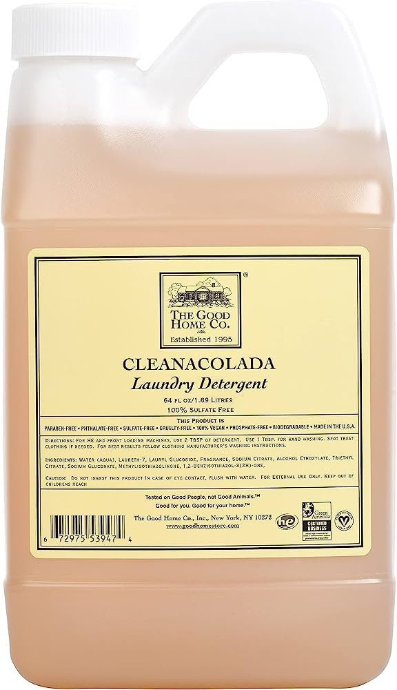 The Good Home Natural Laundry Detergent Refill, Cleanacolada, 64 Ounce | Amazon (US)