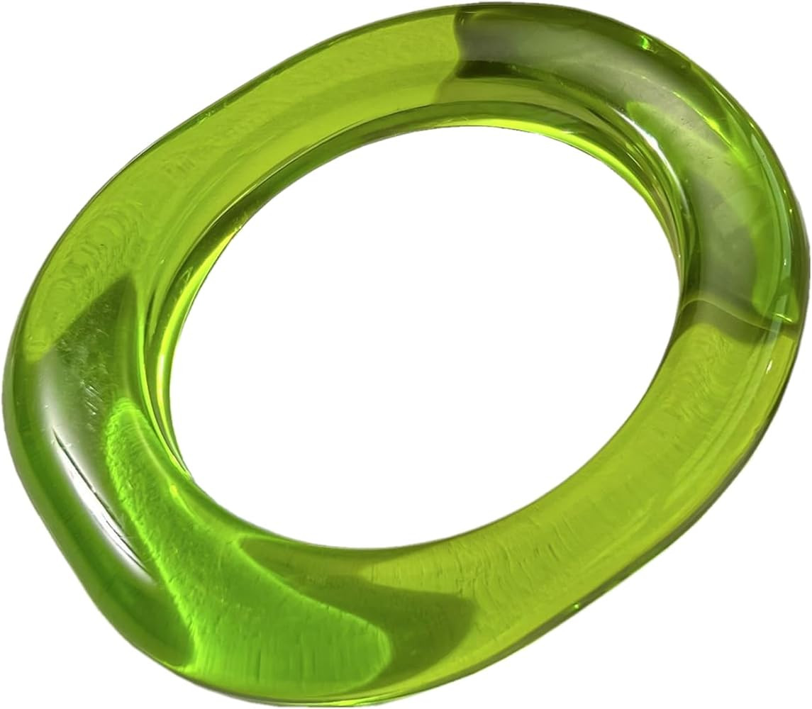 xuzhiyuan Boho Colorful Square Acrylic Resin Bangle Bracelet Transparent Plastic Wristbands Wide ... | Amazon (US)