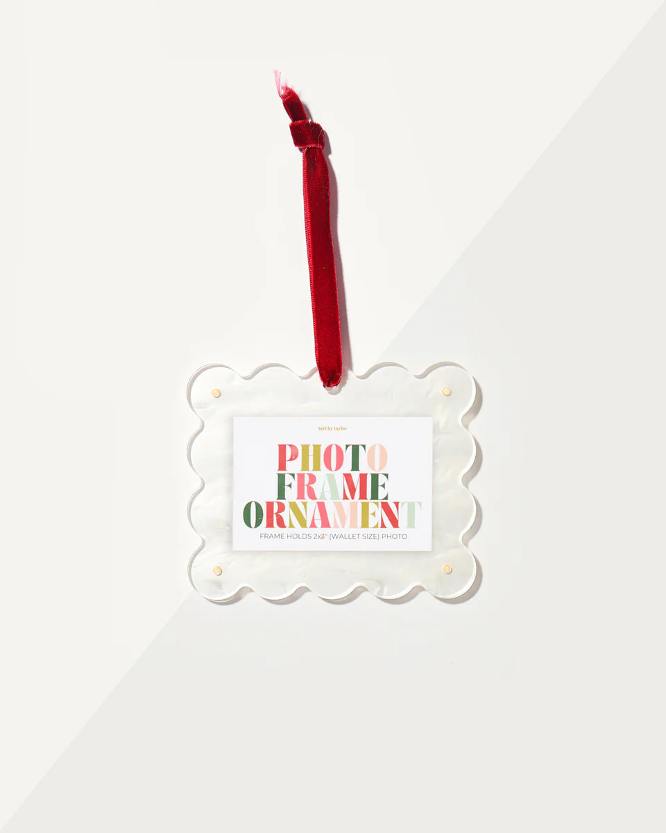 Pearl White Frame Ornament | Tart By Taylor