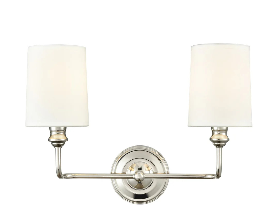 Leena Two Light Vanity Polished Nickel | Lighting Design