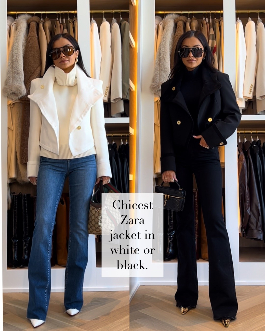 Styling this chic jacket from Zara in both the black and white colors. The cropped cut and gold button details, truly elevate any look. 

Zara Jacket - Wearing an XS, runs TTS 
Veronica Beard Flared Denim - Wearing a 24, runs TTS

MiaMiaMine Zara must haves chic style winter to spring transition fashion elevated basics favorite jackets outfit inspiration

#LTKSeasonal #LTKOver40 #LTKWorkwear
