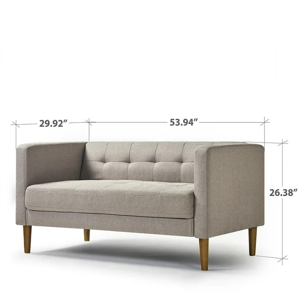 Woven Paths Pascal Loveseat, Oatmeal - Walmart.com | Walmart (US)