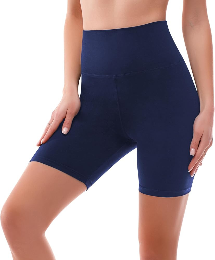 SINOPHANT High Waisted Women Biker Shorts - 6” Buttery Soft Elastic Tummy Control Shorts for Gy... | Amazon (US)