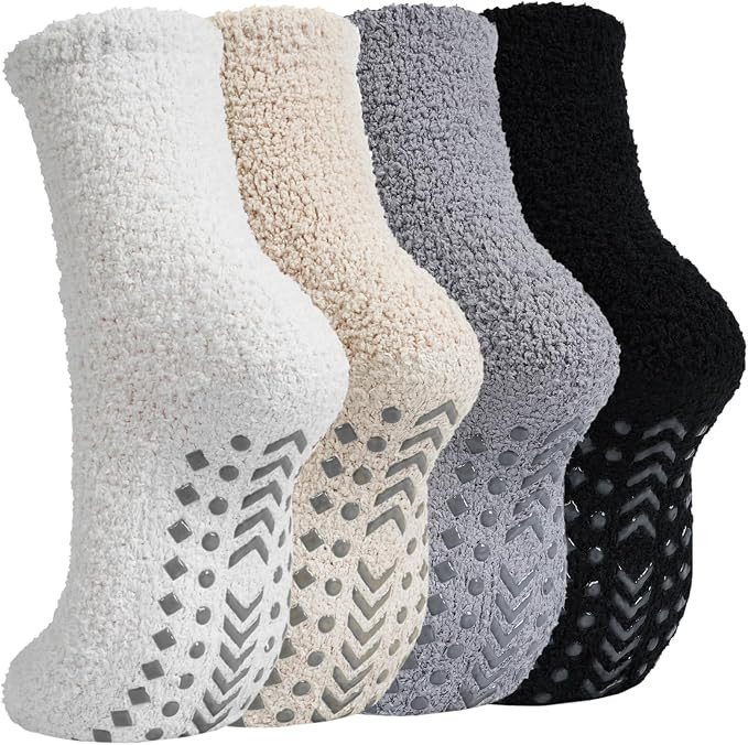 Grip Socks Women,Fall Fuzzy Slipper Socks Hospital Postpartum Essentials | Non Slip Slipper Sock,... | Amazon (US)