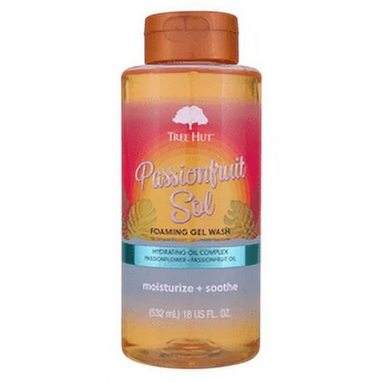 Tree Hut Passionfruit Sol Foaming Gel Body Wash, 18 fl oz | Walmart (US)