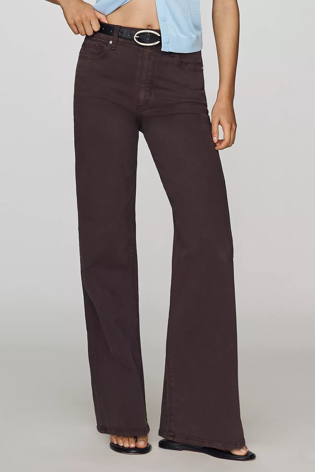 PAIGE Anessa 31" High-Rise Wide-Leg Jeans | Anthropologie (US)