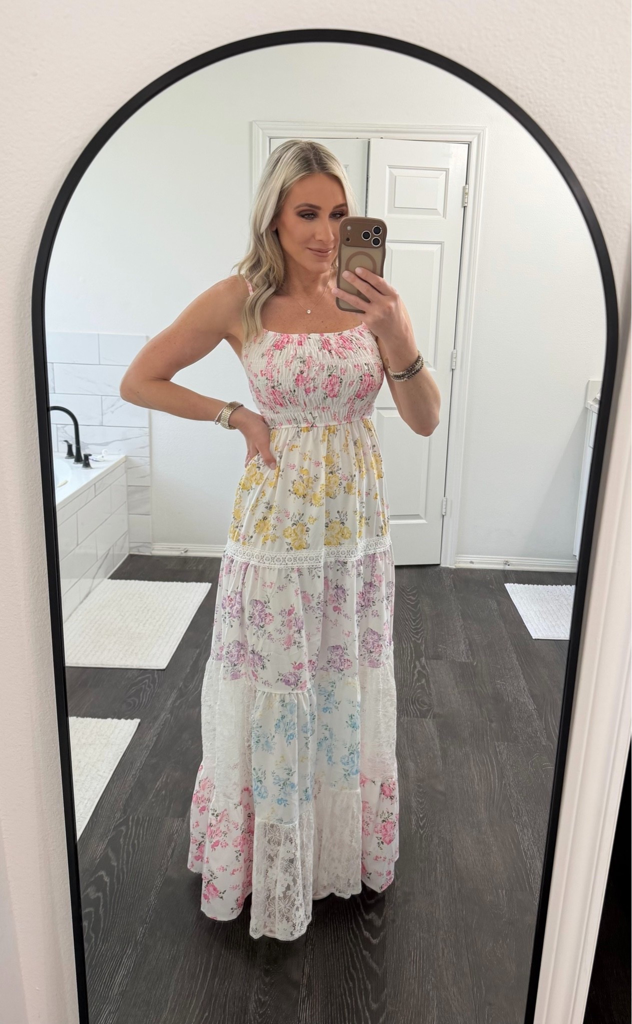 The kind of dress that makes you want to book brunch immediately 🥂

I’m wearing a small and the straps are adjustable.

#LTKMothersDay #LTKootd #LTKmomlife