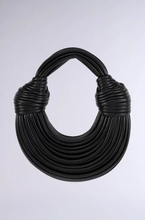 SOMETHING SPECIAL FAUX LEATHER ROPE PURSE IN BLACK | AKIRA