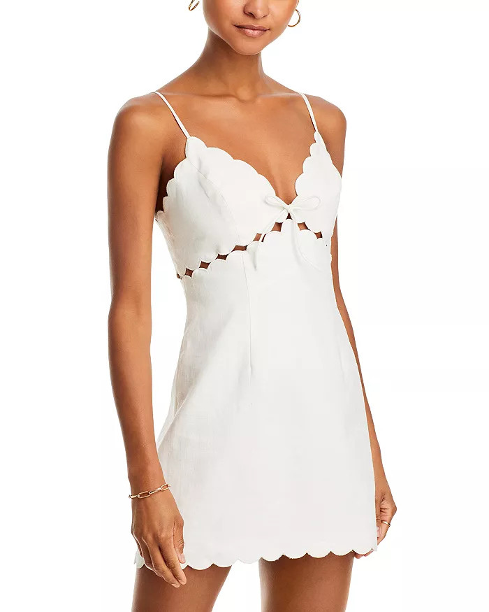 Sydow Scalloped Edge Mini Dress | Bloomingdale's (US)