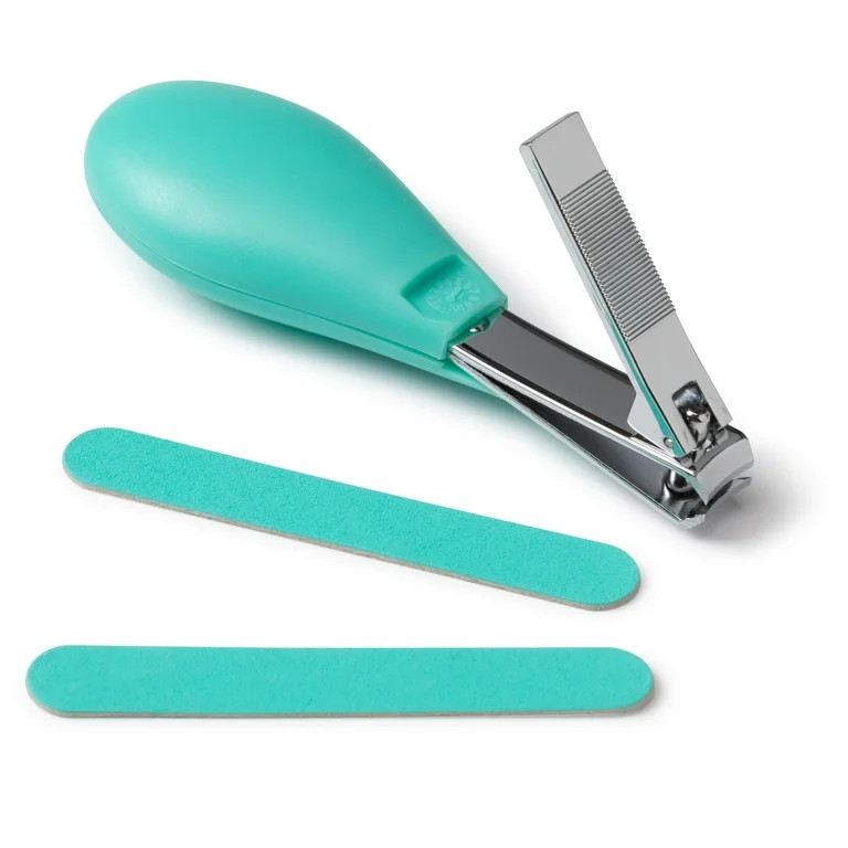 Safety 1ˢᵗ Baby's 1ˢᵗ Nail Care Clipper Emery Board Set, Sea Stone Aqua | Walmart (US)