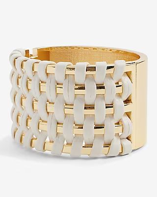 Leather Woven Cuff Bracelet | Express