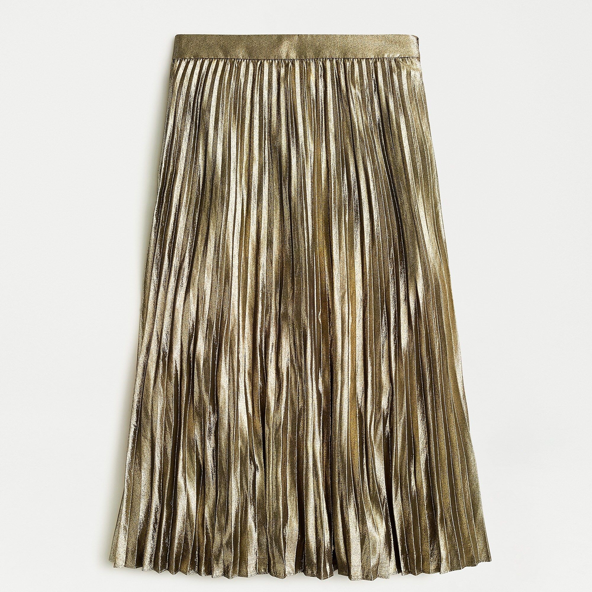 Pleated chiffon lamé midi skirt | J.Crew US