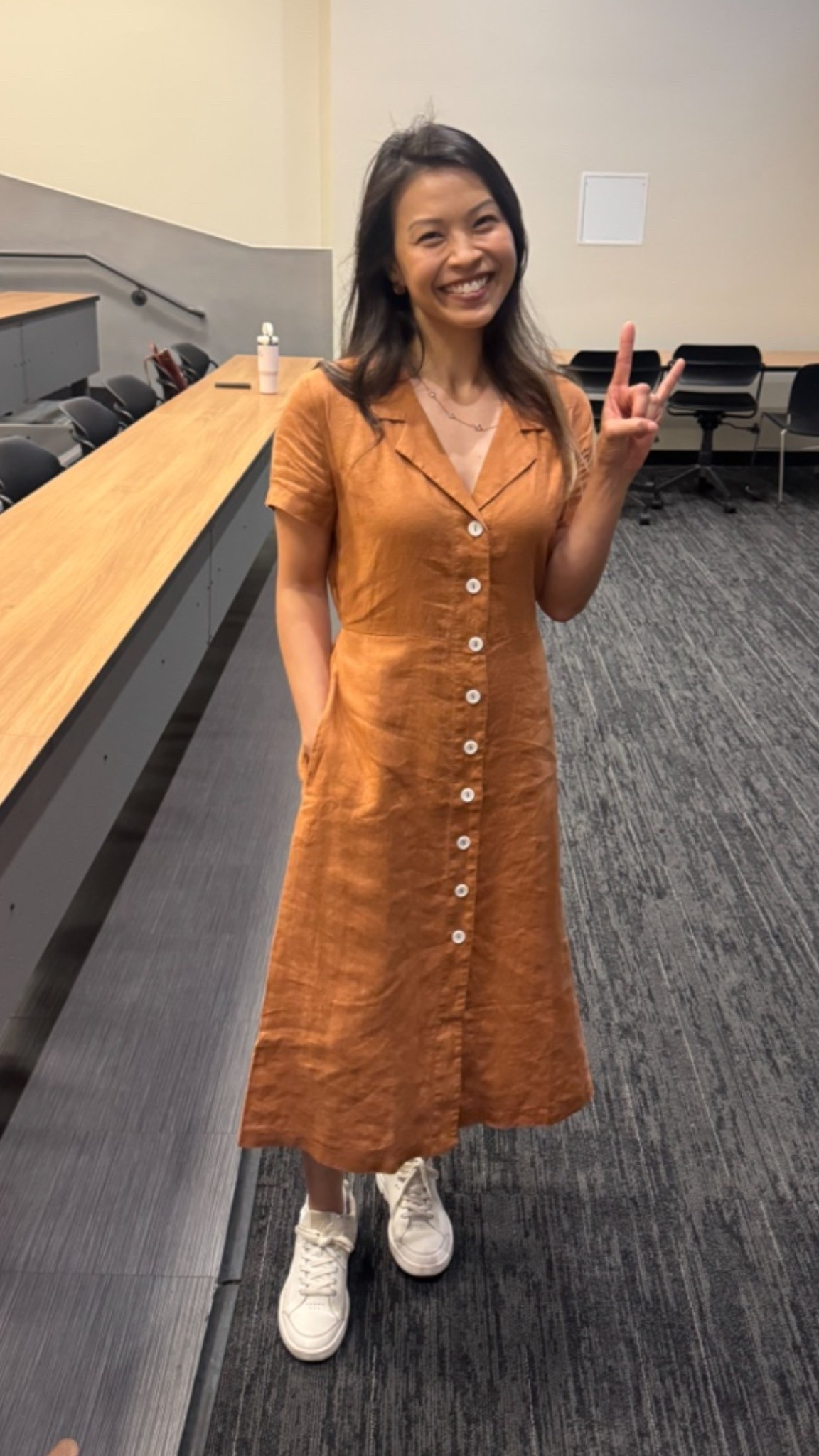 The $64 @quince linen dress is a staple for every closet!