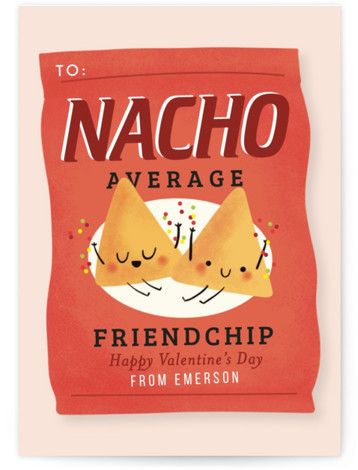 Nacho Average Friendchip Classroom Valentine's Day Cards | Minted