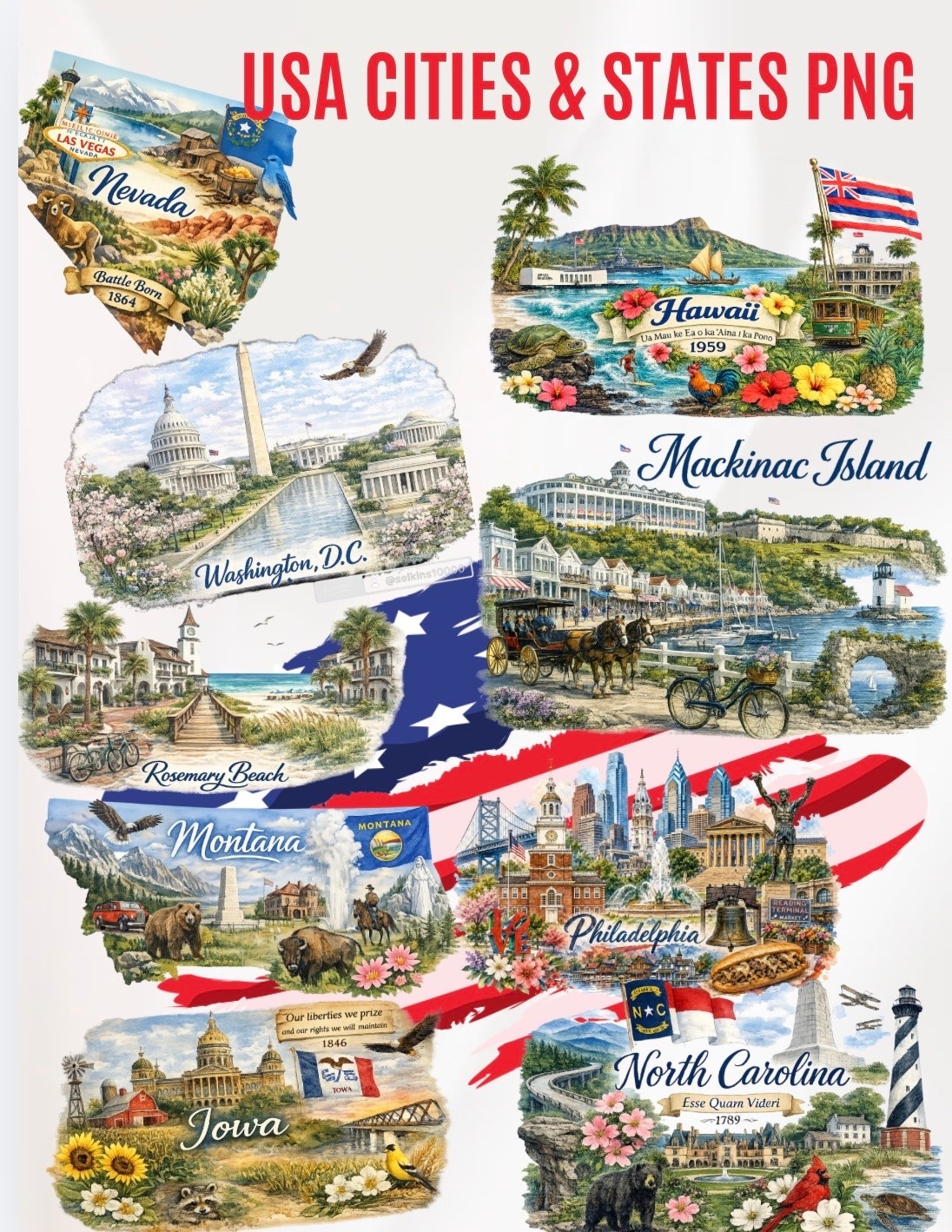 🇺🇸 Every destination has a story to tell. From iconic landmarks and breathtaking landscapes to local wildlife and historic treasures, each watercolor design is created to capture the heart of the places we love most.

Whether you’re remembering your hometown, celebrating your favorite vacation spot, or collecting destinations across America, these watercolor PNGs are perfect for creating shirts, mugs, ornaments, tote bags, home décor, and meaningful gifts.

✨ Which city, state, or national park should I paint next? Let me know in the comments!

#TravelArt #WatercolorPNG #AmericanMade #EtsySeller #ExploreUSA

#LTKTravel #LTKHome #LTKstorytime