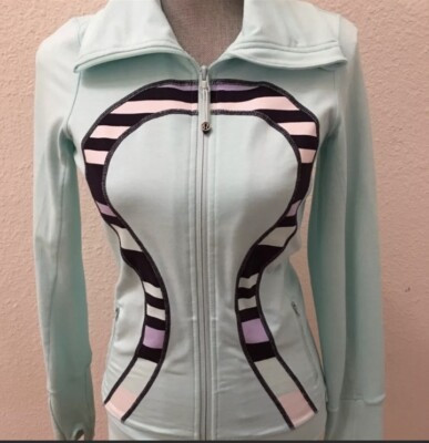 Lululemon mint green jacket size 4 small In Stride Omega | eBay US