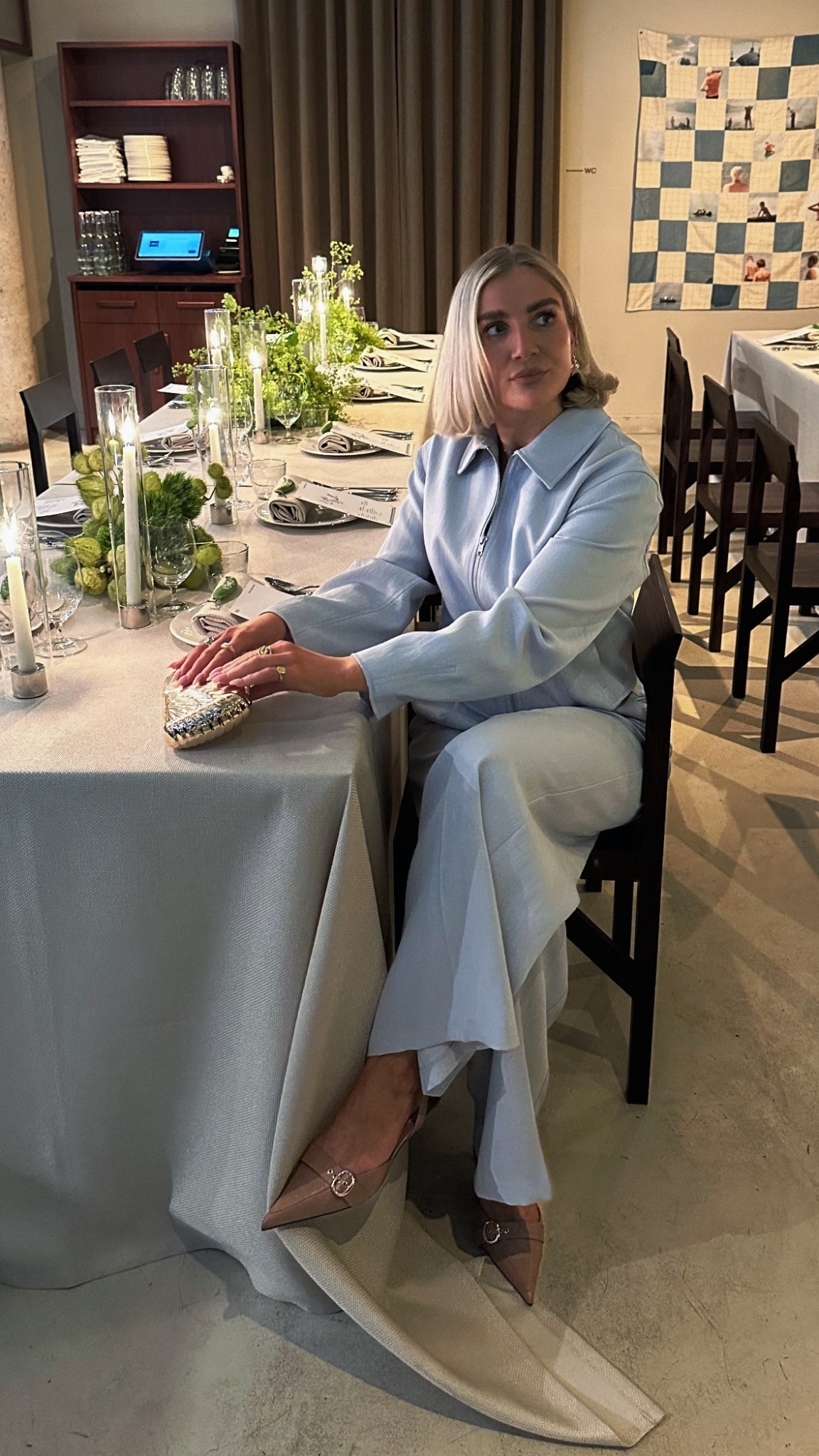 Baby blue suit 
Wide blue trousers 
Spring outfits
Spring workwear 

#LTKspring #LTKworkwear #LTKstyletip