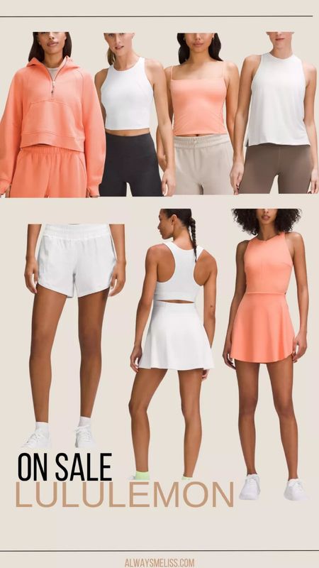 Lululemon we made too much sale has so many great finds!  Selling quickly  Loving this coral color for Spring and summer. Dresses are super cute. Cozy pullover caught my eye! Some items also available in additional colors.

Lululemon 
Athletic Looks
Workout Outfits

#LTKFitness #LTKStyleTip #LTKSaleAlert