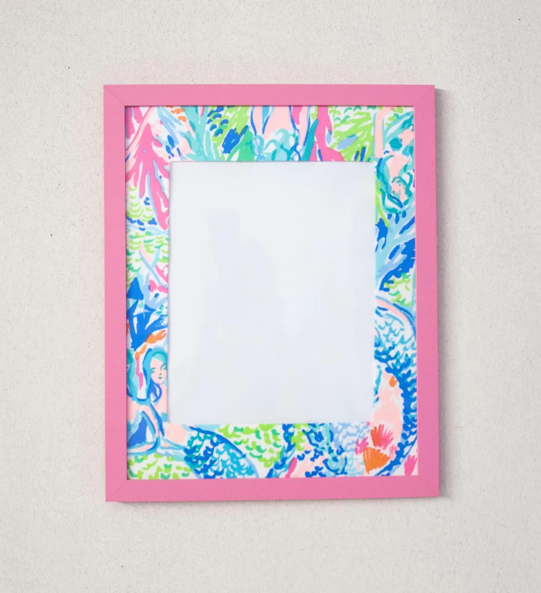 Fabric Covered Mat WITH 11"x14" Picture Frame - Wall Décor, Girl Room, Baby Room, Nursery, Merma... | Etsy (US)