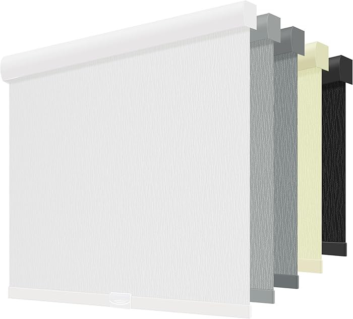 ChrisDowa Cordless Blackout Roller Shades for Windows, Striped Free-Stop Window Blinds with Priva... | Amazon (US)
