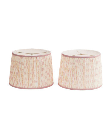 2pk 10x14 Stamped Floral Pleated Shades | TJ Maxx