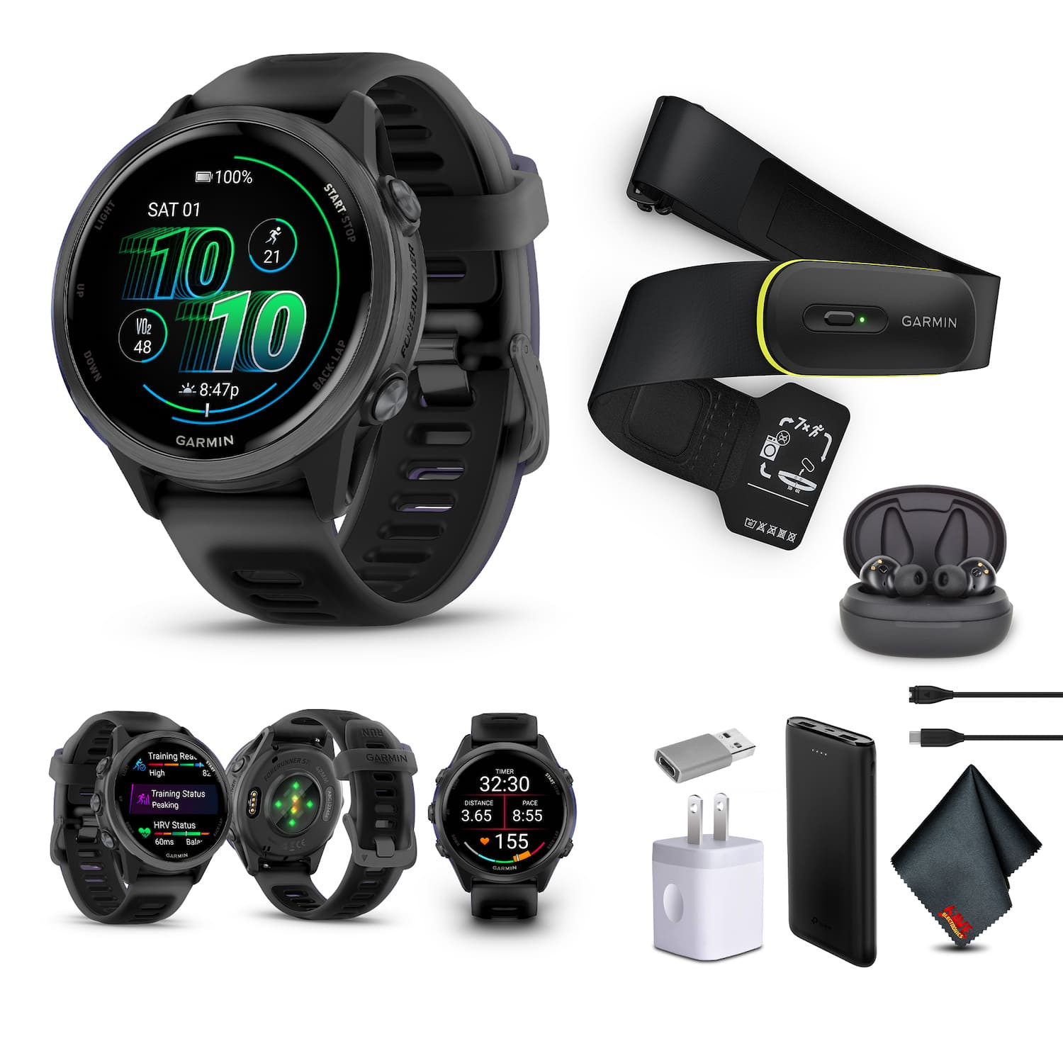 Garmin - Forerunner 570 – 42MM, Black​​ , Air Pro TWS Truly Wireless EarBuds - Black - (2025) | Best Buy U.S.