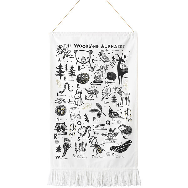 Woodland Alphabet Printed Tapestry | Maisonette