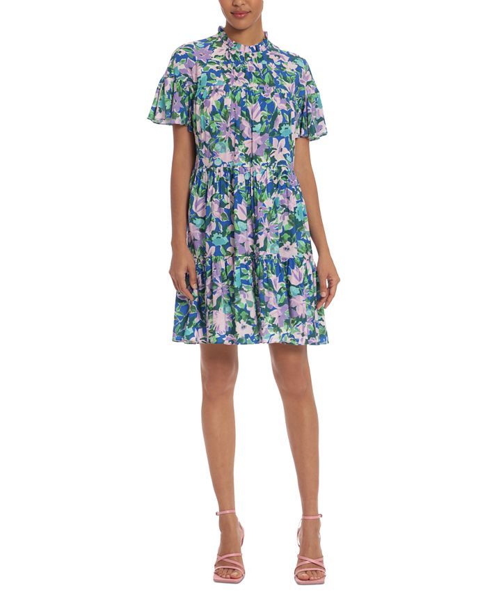 Donna Morgan Ruffled Tiered Dress & Reviews - Dresses - Women - Macy's | Macys (US)