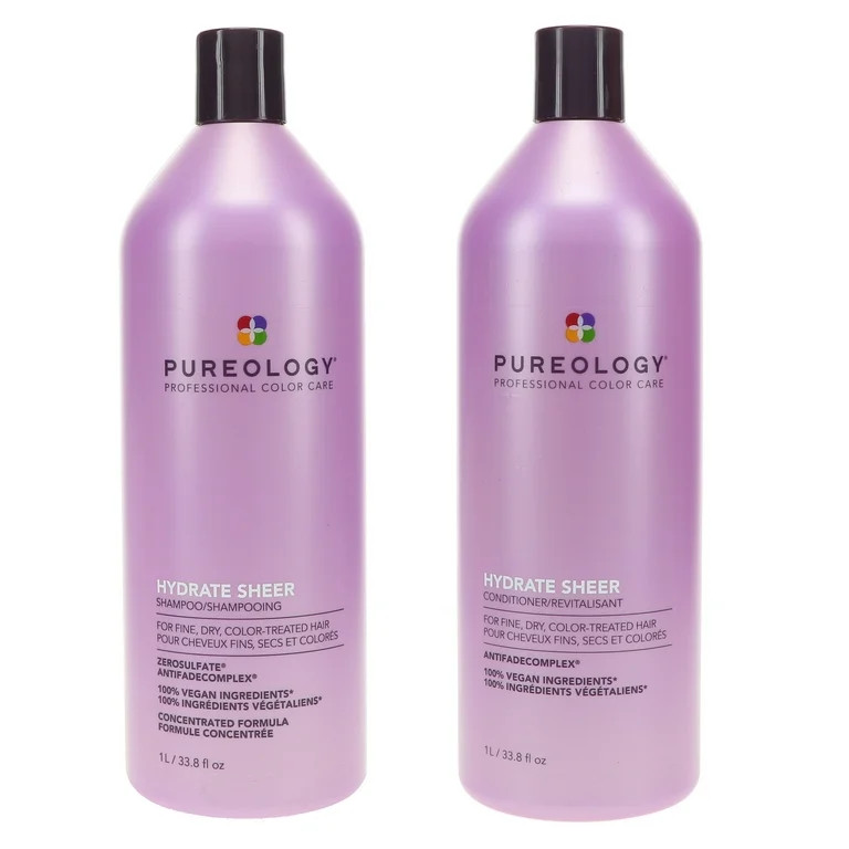 Pureology Hydrate Sheer Shampoo 33.8 oz & Hydrate Sheer Conditioner 33.8 oz Combo Pack | Walmart (US)