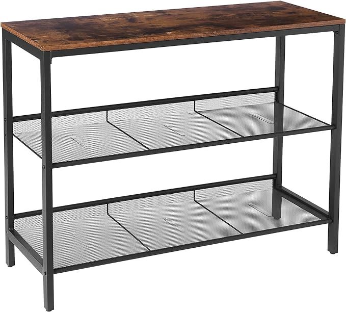 HOOBRO Console Table, Sofa Table with 2 Flat or Slant Adjustable Mesh Shelves, Hallway Table and ... | Amazon (US)