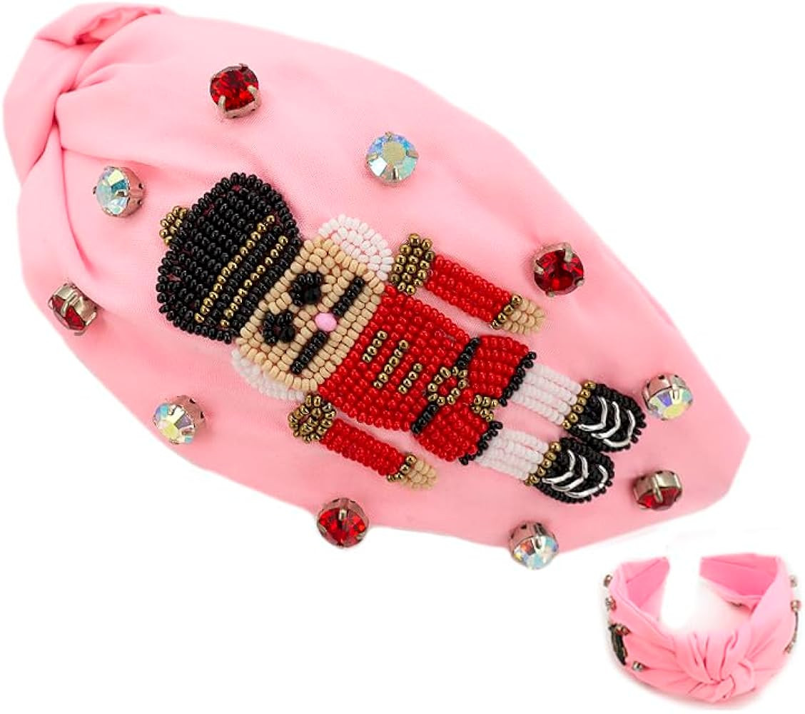 Amazon.com : Miracle Collection Cross Knotted Bead Christmas Tree, Santa, HOHOHO,Candy Cane Headb... | Amazon (US)