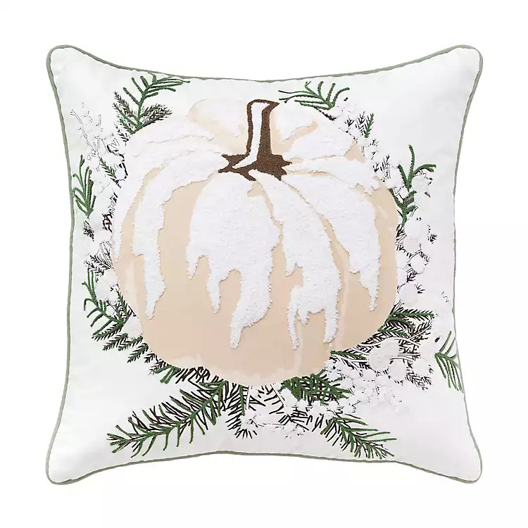 Neutral Pumpkin Harvest Throw Pillow | Kirkland's Home