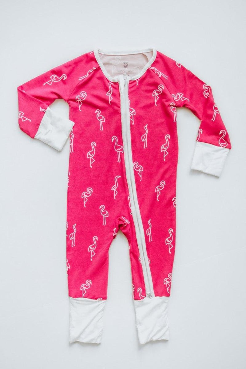 Pink Flamingo Zipper Romper | Kinderlein