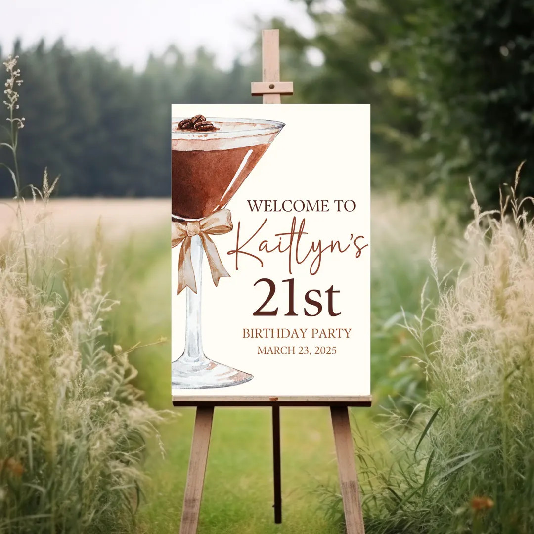 A Tini Bit Older Birthday Party Welcome Sign, Custom Martini Themed Birthday Decor, Women’s Bir... | Etsy (US)