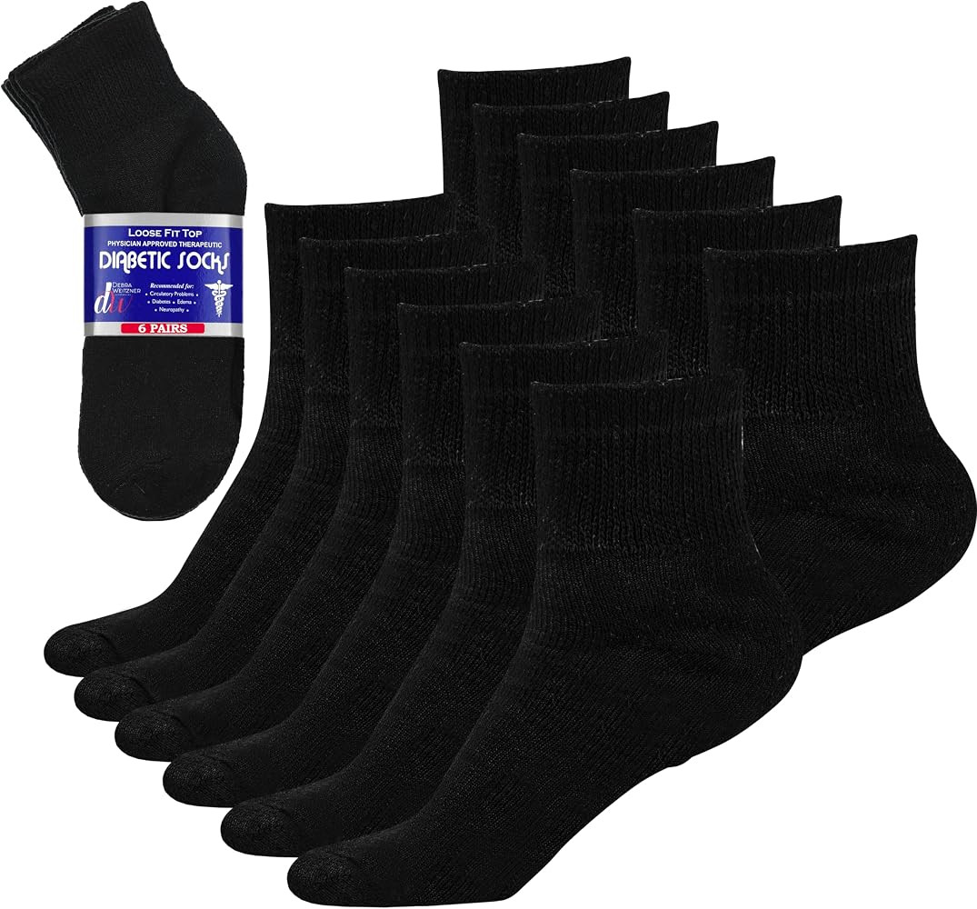 Diabetic Ankle Socks Mens Womens Non-binding Socks Loose Fit 6 Pairs Debra Weitzner | Amazon (CA)
